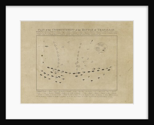 Plan of the Commencement of the Battle of Trafalgar by Unknown
