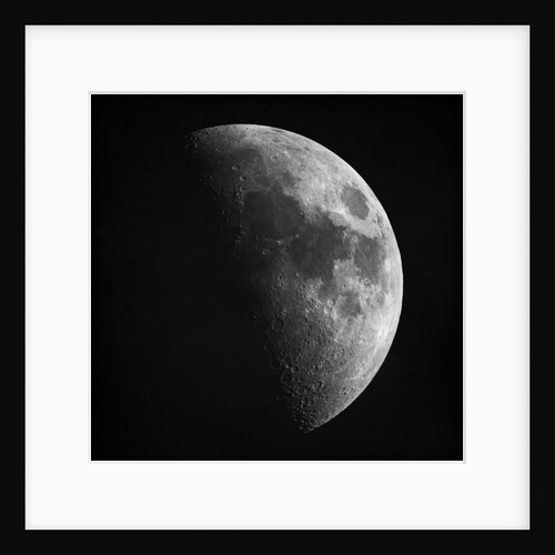Astronomical glass plate slide of the Moon in first quarter (1899) by Unknown