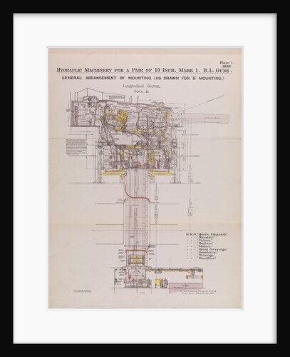 Addenda to Hydraulic Manual; 15-inch Mark 1 B.L Guns. Plate 1 by Sir W. G. Armstrong Whitworth & Co. Ltd