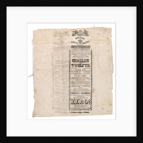 Playbill for Royal Arctic Theatre by Griffith's Island Printing Office