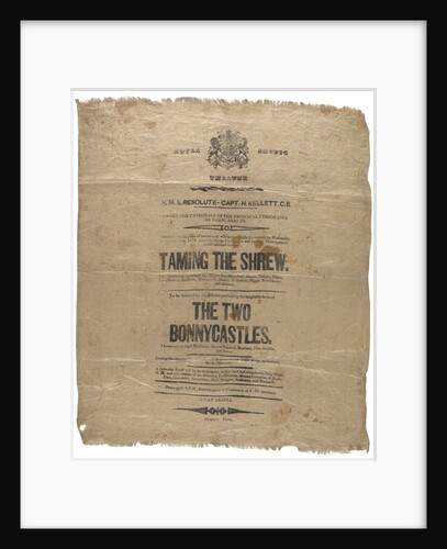 Playbill for Taming of the Shrew by unknown