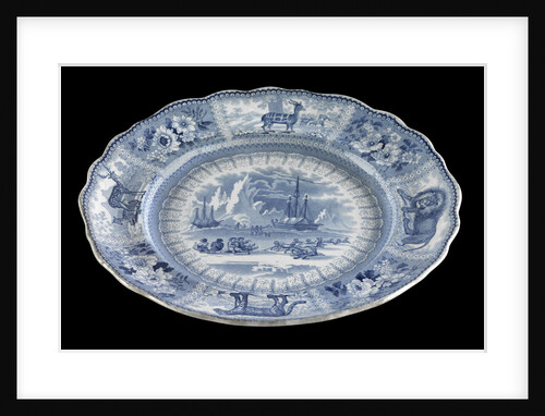 Dinner plate of the 'Arctic Scenery' pattern by Unknown