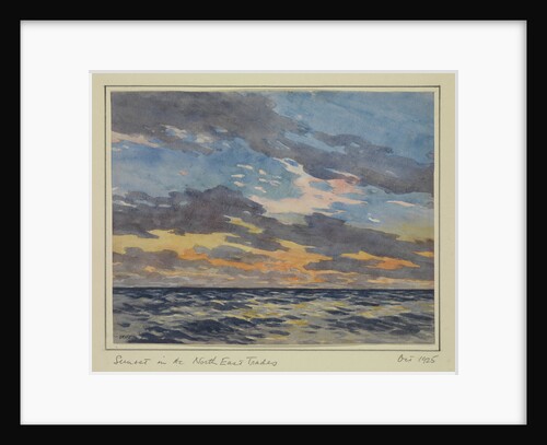 Sunset in the North East Trades, Oct 1925 by Sir Alister Hardy
