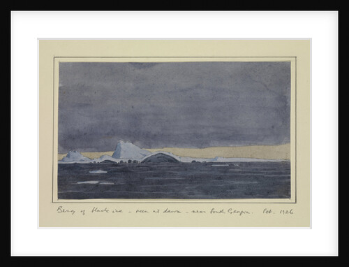 Berg of flack ice - seen at dawn - near South Georgia, Feb 1926 by Sir Alister Hardy