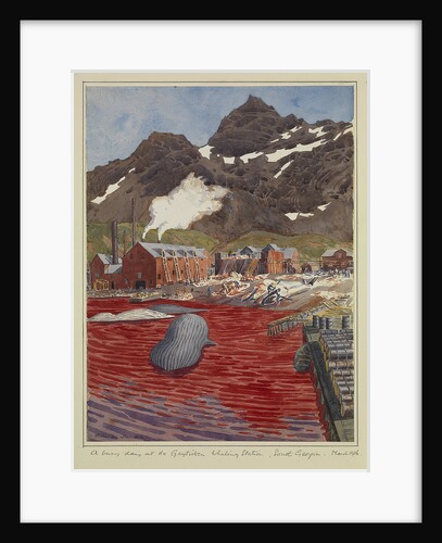 A busy day at Grytviken whaling station, South Georgia, March 1926 by Sir Alister Hardy