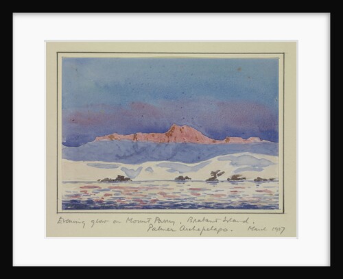 Evening glow on Mount Parry, Brabant Island, Palmer Archipelago, March 1927 by Sir Alister Hardy