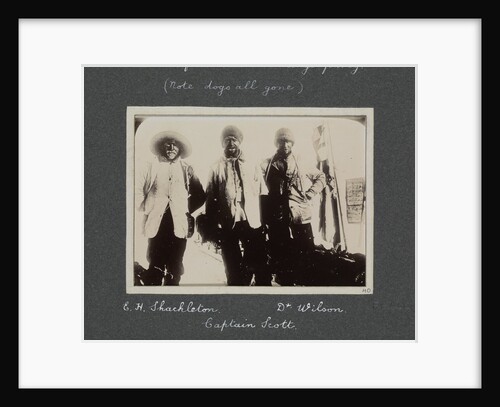 E.H. Shackleton, Captain Scott and Dr Wilson from National Antarctic Expedition photo album by Sir Ernest Henry Shackleton