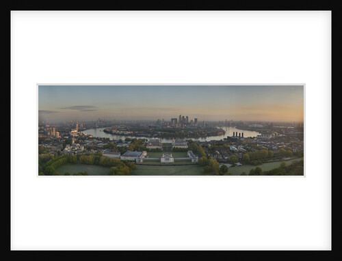 Panoramic view from General Wolfe statue at the Royal Observatory by National Maritime Museum