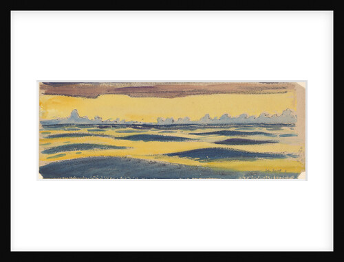 Seascape, dark blue and yellow and brown cloud by John Everett