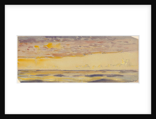 Seascape, yellow sea and purple clouds by John Everett