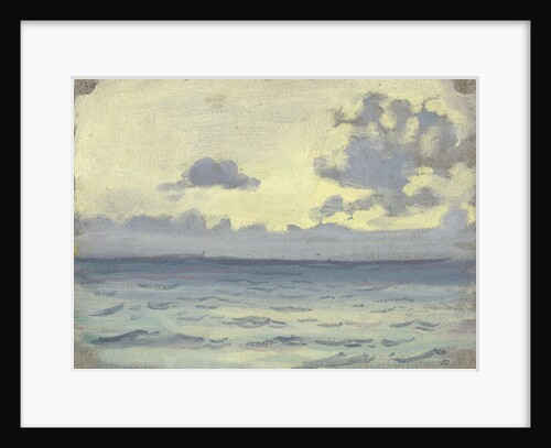 Seascape, ships on a calm horizon by John Everett