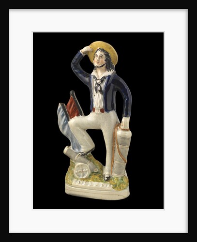 Earthenware flat-backed figure of a sailor by Unknown
