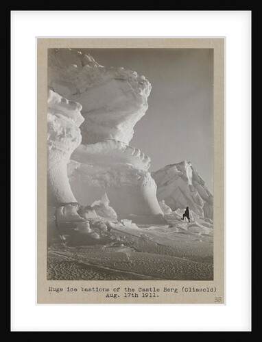 Huge ice bastions of the Castle Berg (Clissold) by Herbert George Ponting