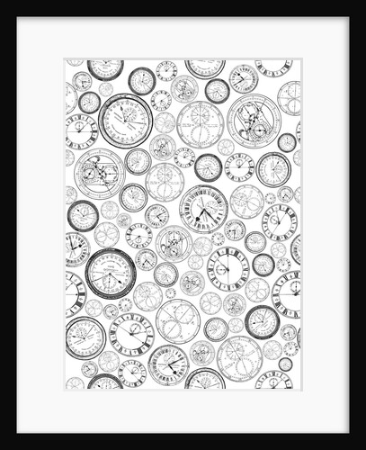 Clocks and Chronometers Repeated Pattern by National Maritime Museum