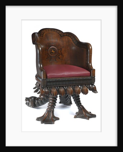 Chair made from 'Royal George' timber by Henry Whitaker; Thomas Wood Jnr