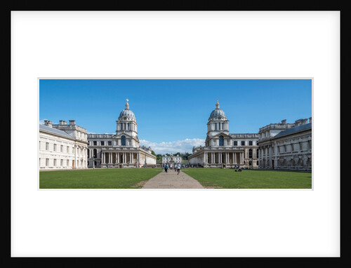 The grounds of the Old Royal Naval College towards the Queen's House and the Royal Observatory, Greenwich, London by National Maritime Museum