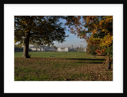 Autumnal image of the Queens House in Greenwich including views from in the park by National Maritime Museum
