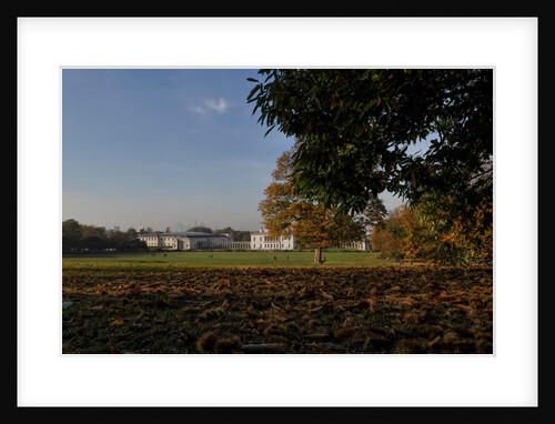 Autumnal image of the Queens House in Greenwich including views from in the park by National Maritime Museum
