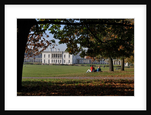 Autumnal image of the Queens House in Greenwich including views from in the park by National Maritime Museum