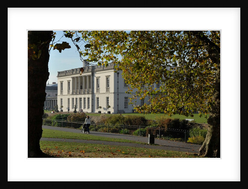 Autumnal image of the Queens House in Greenwich including views from in the park. by National Maritime Museum