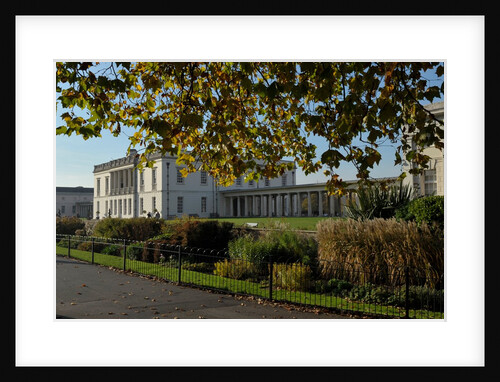 Autumnal image of the Queens House in Greenwich including views from in the park by National Maritime Museum