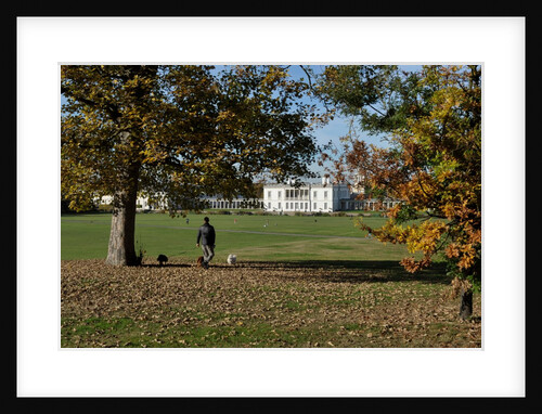 Autumnal image of the Queens House in Greenwich including views in the park. by National Maritime Museum