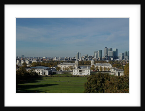 Autumnal image of the Queens House in Greenwich including a view from General Wolfe statue & the park by National Maritime Museum