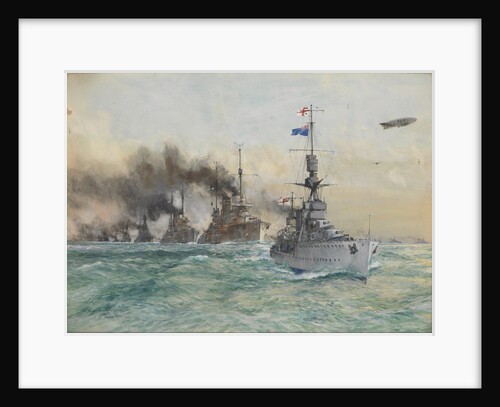 HMS 'Cardiff' leading the German fleet to surrender, 1918 by Charles Dixon