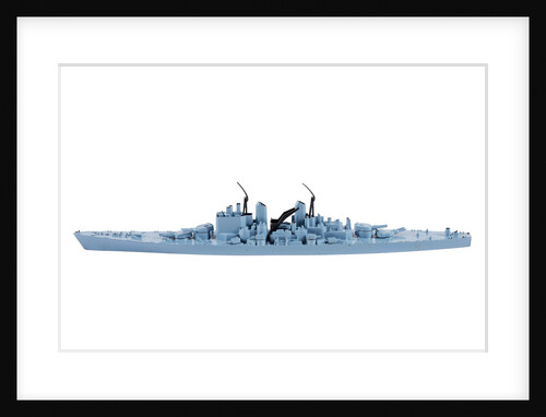 Waterline model of HMS 'Vanguard' (1944) by Tri-ang; Minic Limited