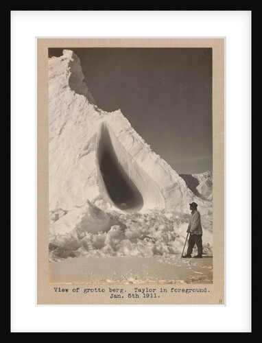 Grotto berg with Taylor in the foreground by Herbert George Ponting