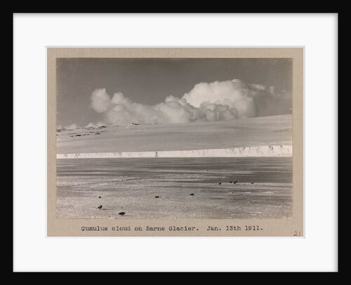 Cumulus clouds over the Barne Glacier by Herbert George Ponting