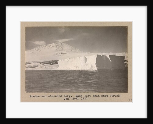 Erebus and stranded berg. Made just when ship struck. by Herbert George Ponting