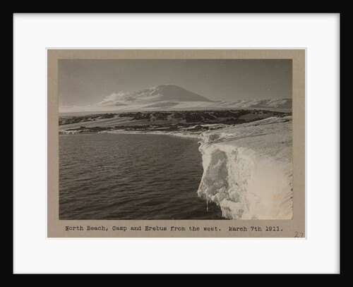 North Beach, Camp and Erebus from the west by Herbert George Ponting