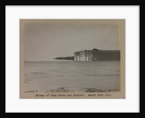Mirage of Cape Barne and Glacier by Herbert George Ponting