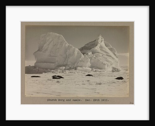 Church Berg and seals by Herbert George Ponting