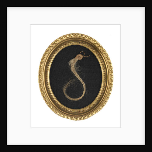Framed and bound pigtail of John Adams by Unknown