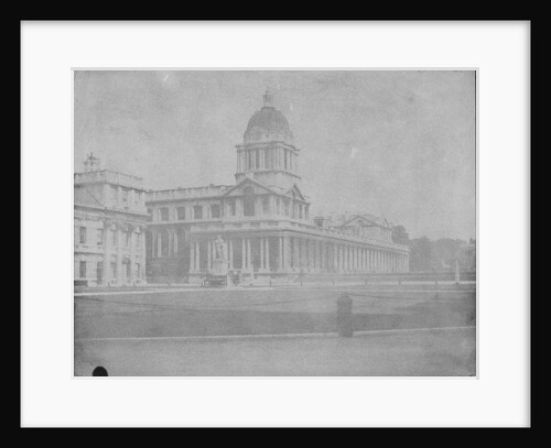 View towards the Greenwich Hospital Chapel and Queen Mary Court buildings. Inversed digital file to create b&w positive. by William Henry Fox Talbot; Calvert Richard Jones