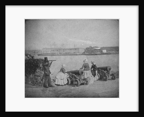 Royal William Victualling Yard, Plymouth, from Mount Edgecombe. Inversed digital file to create b&w positive by vWilliam Henry Fox Talbot; Nicolaas Henneman