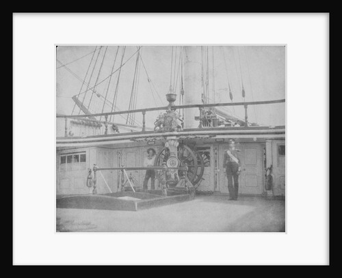 The quarterdeck and poop deck of the 80-gun three-decker HMS 'Superb' (1842). Inversed digital file to create b&w positive by William Henry Fox Talbot; Nicolaas Henneman
