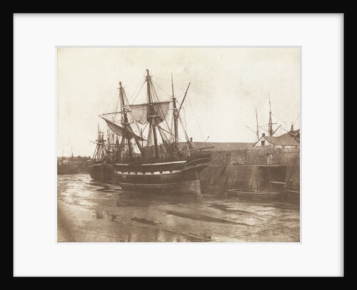 Port quarter view of the barque 'Cobre' (1844) dried out at Swansea by Calvert Richard Jones
