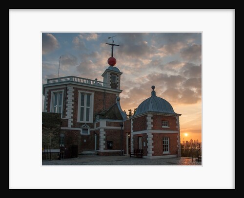 Sunset at the Royal Observatory Greenwich towards courtyard & Flamsteed House by National Maritime Museum