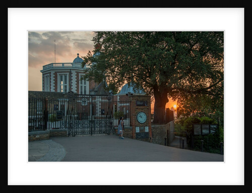 Sunset at the Royal Observatory Greenwich towards courtyard & Flamsteed House by National Maritime Museum