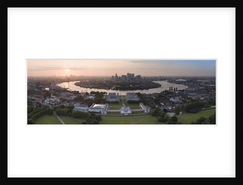 UAV drone photography: National Maritime Museum, Queens House, Cutty Sark, river Thames and City of London by National Maritime Museum