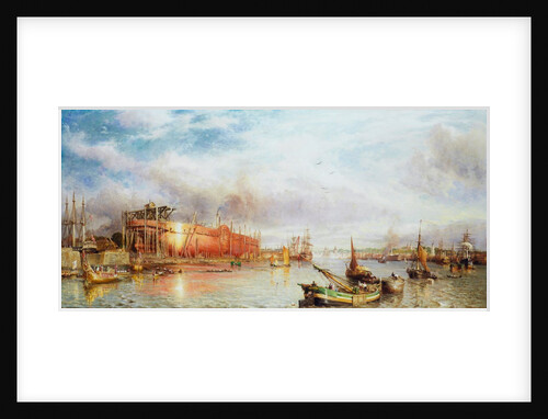 Building the 'Great Leviathan' (the 'Great Eastern') by William Parrott
