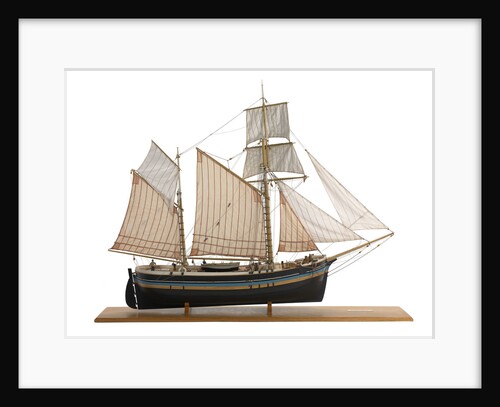 Model of East coast Billyboy ‘Blue Jacket' Built in 1860. Starboard broadside by Alistair Brown