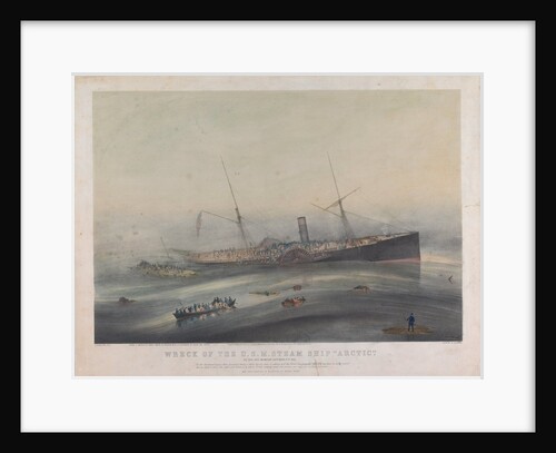 Wreck of the U.S.M. Steam Ship 'Arctic' off Cape Race by After James Smith; Charles Richard Parsons; Nathaniel Currier