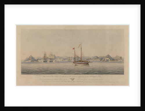 This View of the Capture of Amoy on the Coast of China, on the 26th August, 1841, by Her Majesty's Combined Forces, under Vice Admiral Sir William Parker K.C.B. and Lieut. General Sir Hugh Gough... Plate 1 by Capt R. B. Crawford [artist]; Henry Papprill [engraver]; Rudolph Ackermann [publishers]