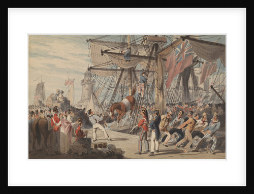 Embarking troops and horses at Ramsgate by John Augustus Atkinson