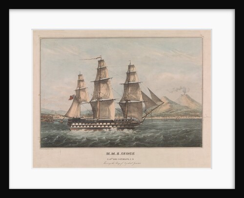 HMS 'Indus' (Captn. Sir I. Stirling C.B.) leaving the Bay of Naples 13th June 1843 by Charles Frederick de Brocktorff