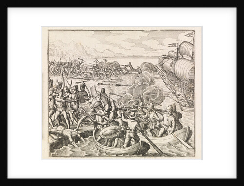 Americus Vespucci's first voyage. The Island of Iti by Johann Theodor de Bry